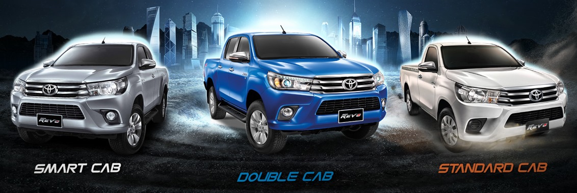Toyota Hilux Revo Single Cab, Extra Smart Cab and Double Cab